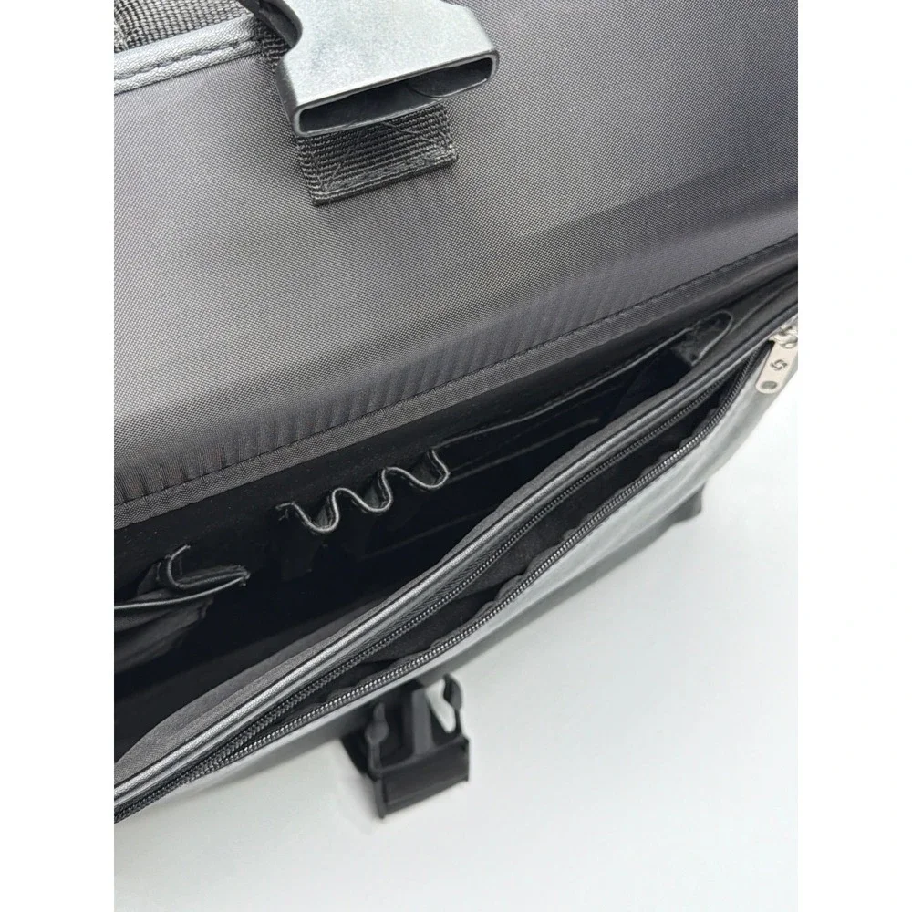 Samsonite‎ Black Faux Leather Laptop Briefcase Business Travel Bag Organizer